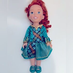 Disney Merida Doll with Teal and Gold Dress